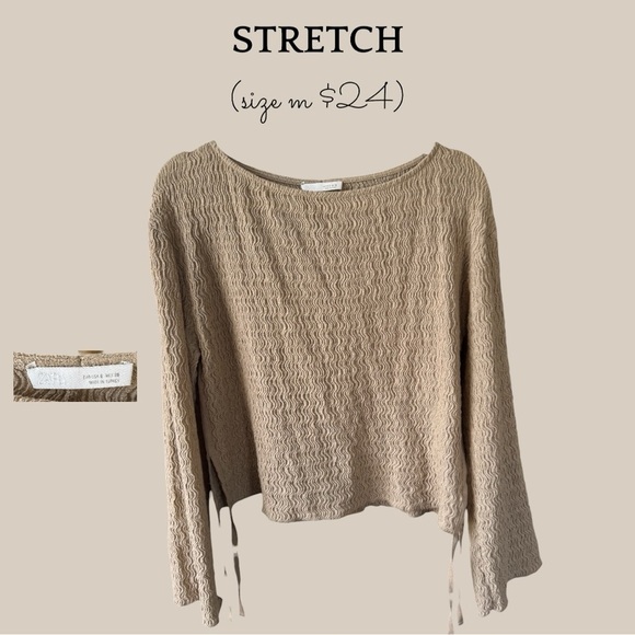 Zara Tops - Zara Neutral Textured Stretch Knit Top - Beige